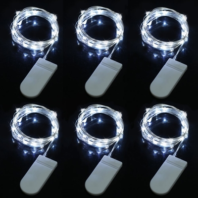 lumières menées à piles de ficelle de 7.2ft, lumières extérieures de ficelle de câblage cuivre