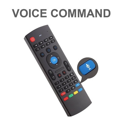 étude à télécommande de clavier de souris de l'air 2.4G à entrée vocale pour la boîte d'Android TV