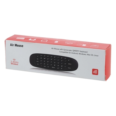 Souris à télécommande/futée rechargeable noire de clavier de TV avec le sens du mouvement 3D