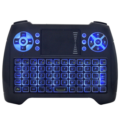 Clavier QWERTY à télécommande éclairé à contre-jour bleu de souris de Fly Air avec le TouchPad